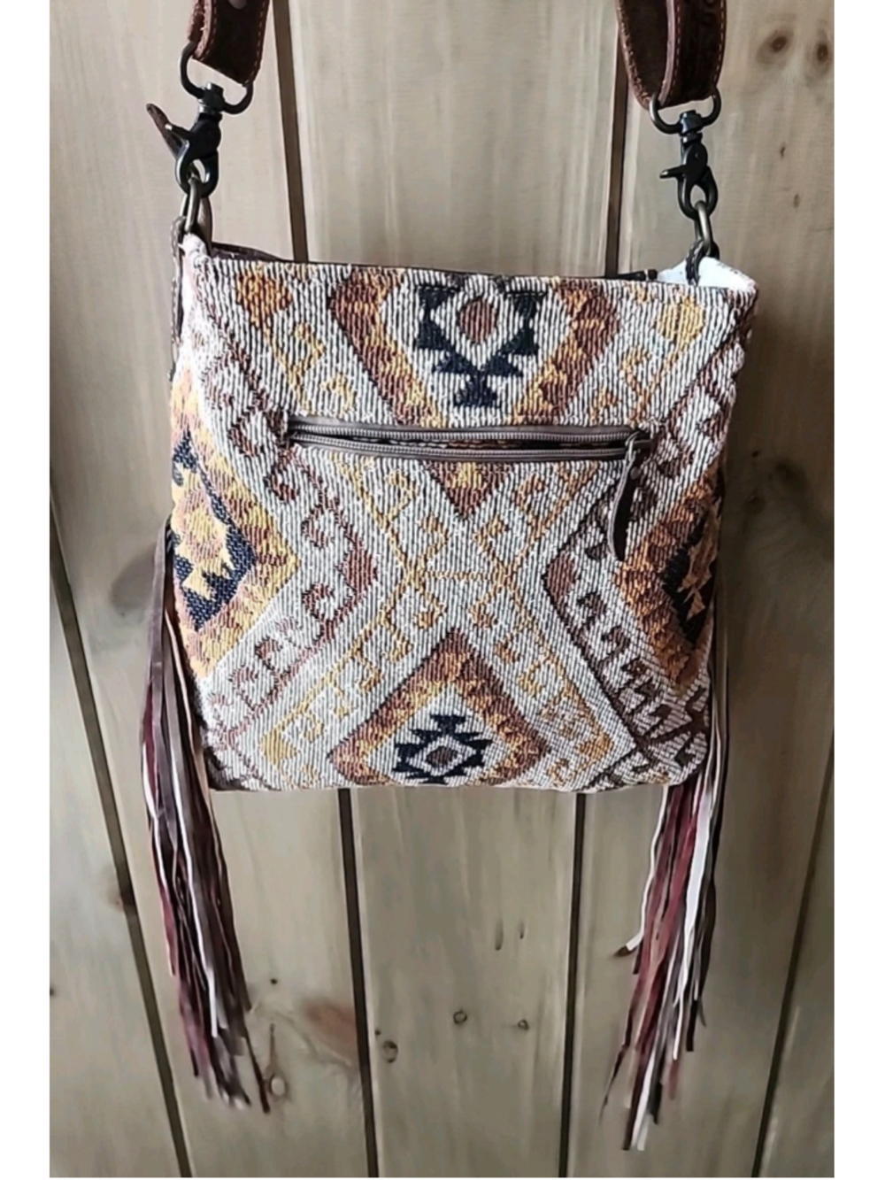 Myra Bag Crossbody Purse With Fringe | Western Boho Festival - Picture 4 of 8
